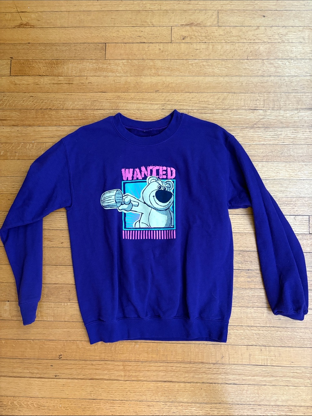Disney Purple Crewneck Sweatshirt with Lotso